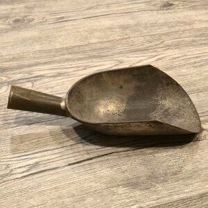 Vintage Metal Grain Scoop Shovel Rustic Farmhouse Primitive Antique Steel Tool